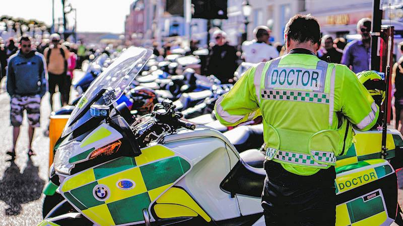 DocBike (Dr Ian Mew) at Poole Bike Night