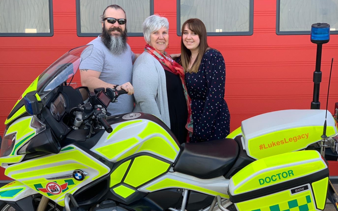 DocBike Staffordshire Receive £1,500 Donation to Fund First Aid Kits